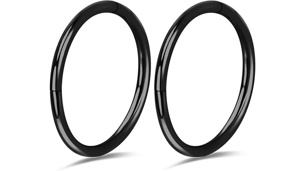 titanium nose rings set