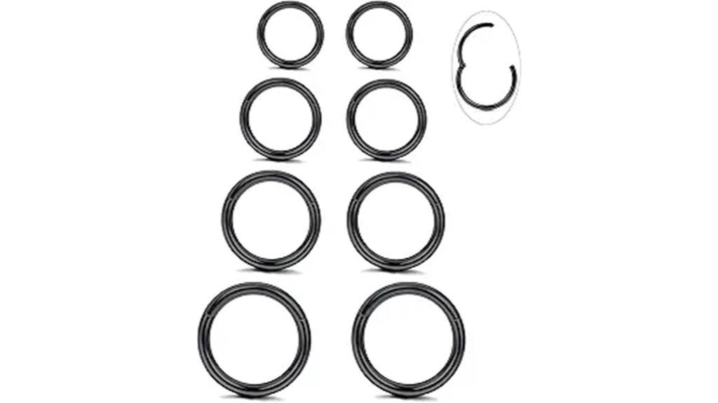 titanium segment nose rings