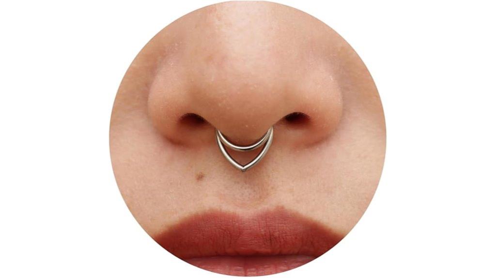 titanium septum hoop jewelry