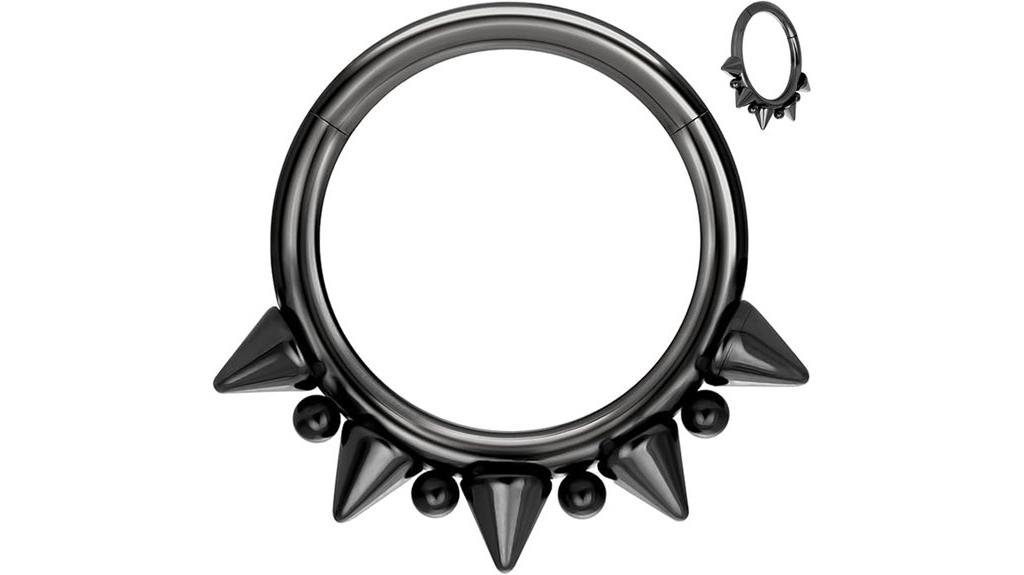 titanium septum nose piercing