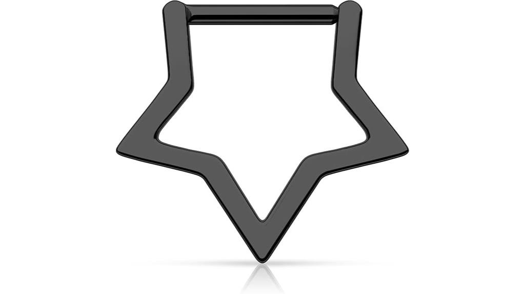 titanium star septum ring