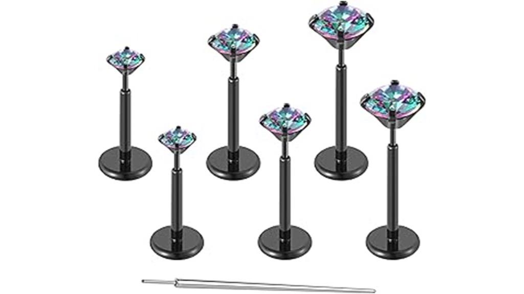 titanium threadless piercing