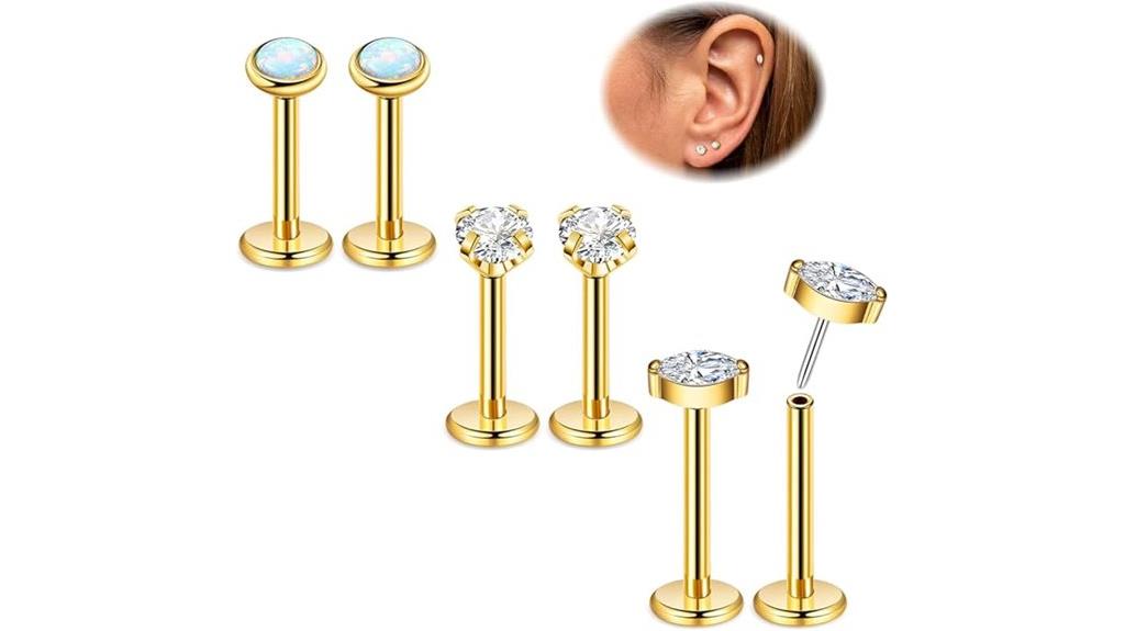 titanium women s stud earrings