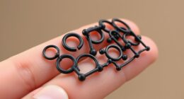 top black steel eyebrow rings