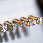 top diamond labret studs