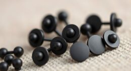 top matte black labret studs
