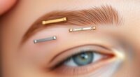 top surface bar eyebrow jewelry