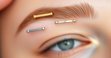 top surface bar eyebrow jewelry