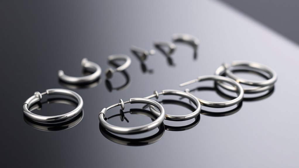 top titanium eyebrow hoop earrings