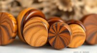 top wooden ear gauges
