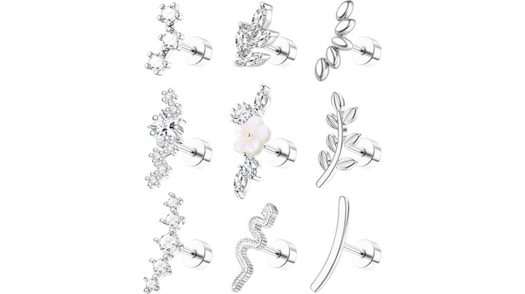 trendy stainless steel earrings