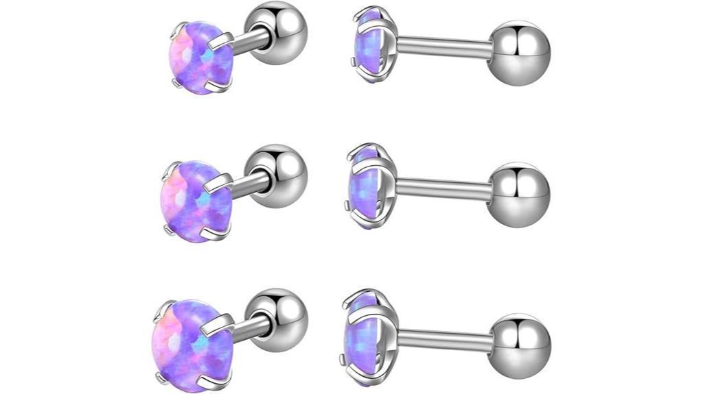 triple helix steel earrings