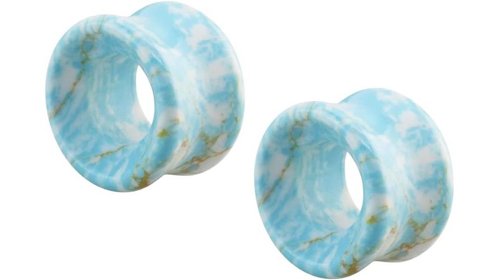 turquoise owl tunnel plugs