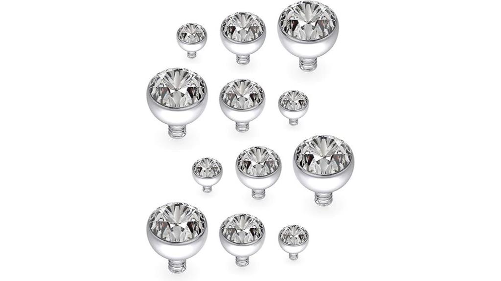twelve titanium dermal anchors
