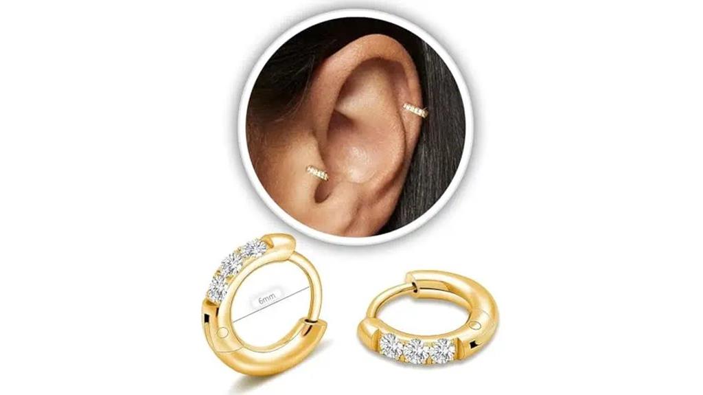 unisex gold hoop earrings