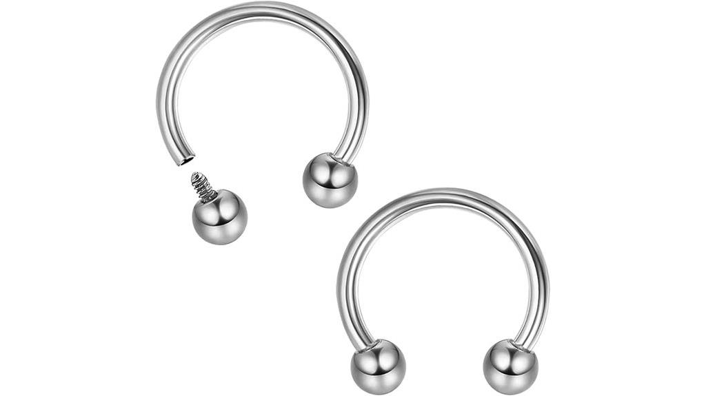 unisex septum piercing set