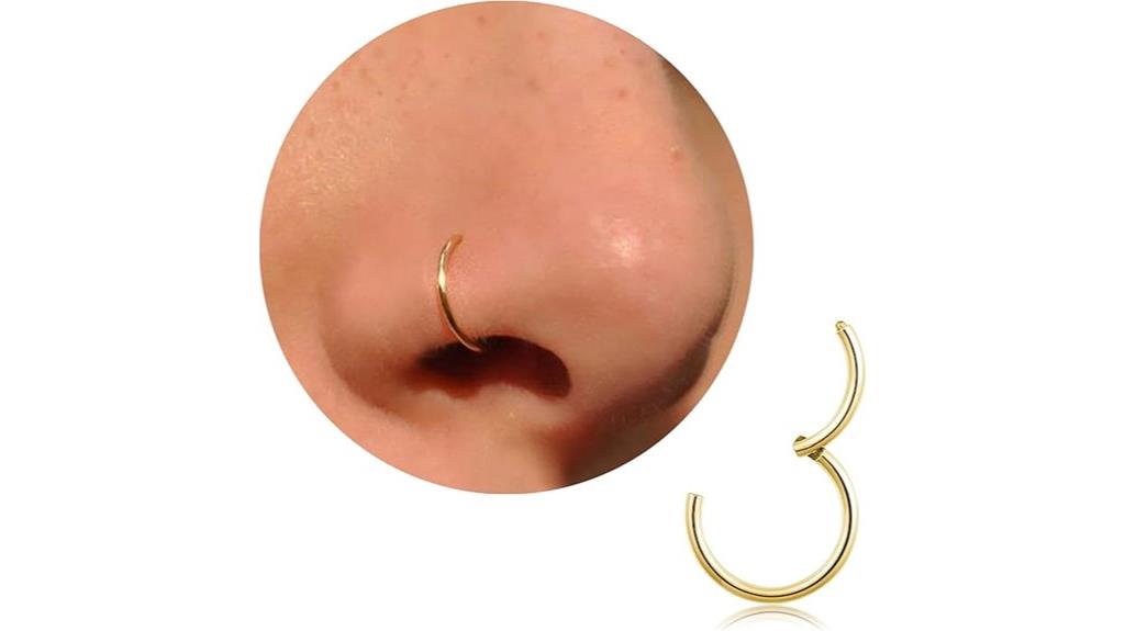 unisex titanium nose hoop