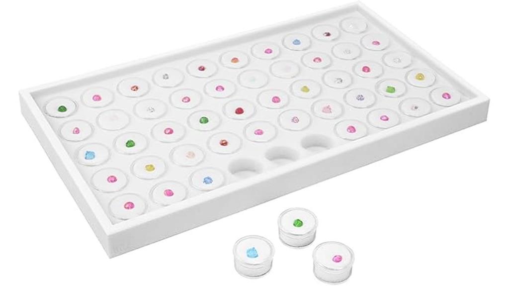 white foam gem storage