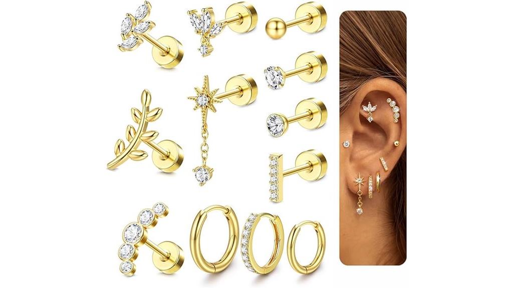 women s 16g cartilage earrings