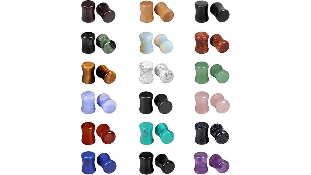 wood and stone ear plugs