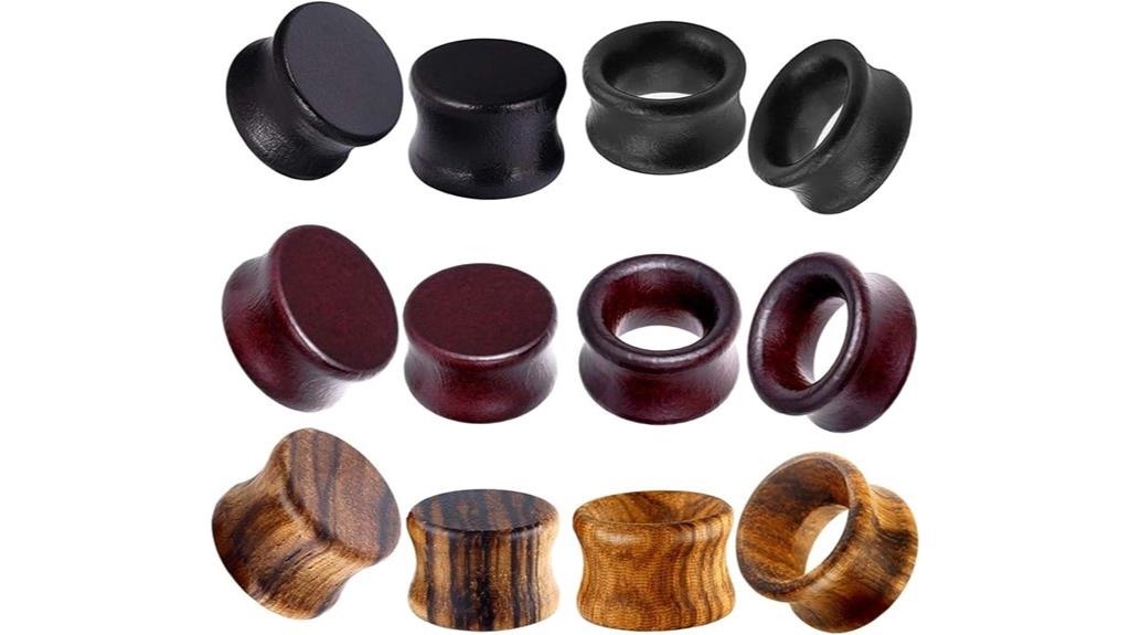 wooden ear tunnel plugs