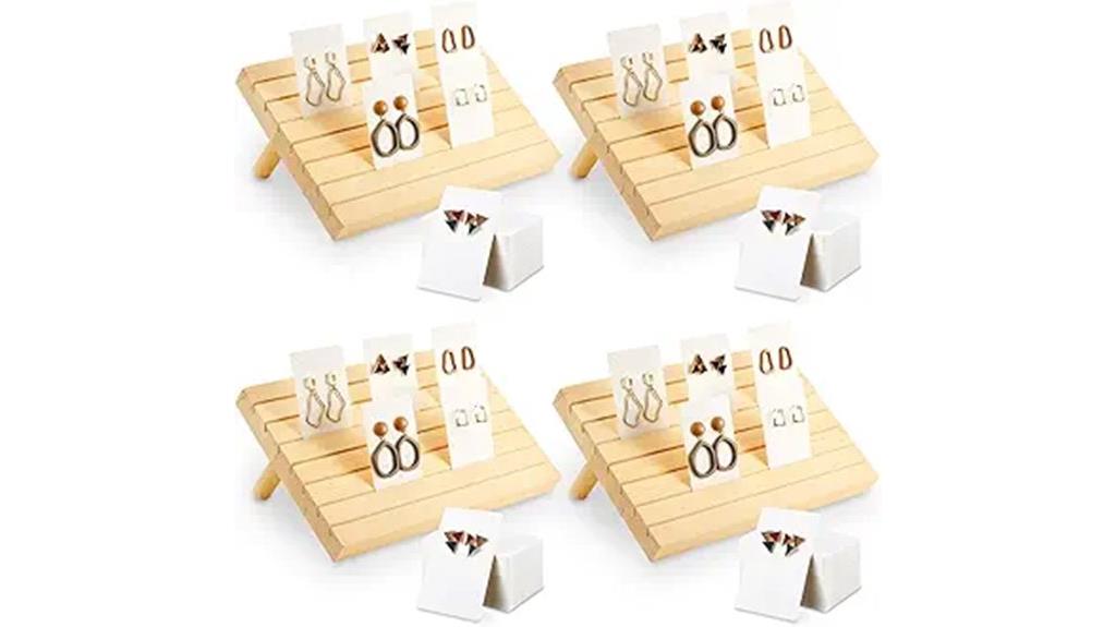 wooden earring card set