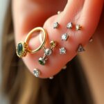 Stacked Lobe Piercing Combinations for 2025 2025 lobe piercing trends