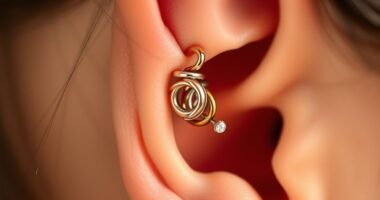 aligned multiple ear piercings