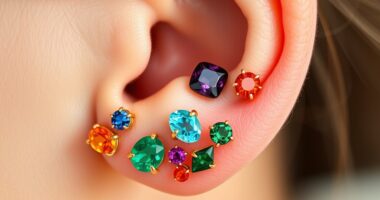 colorful gemstone earrings