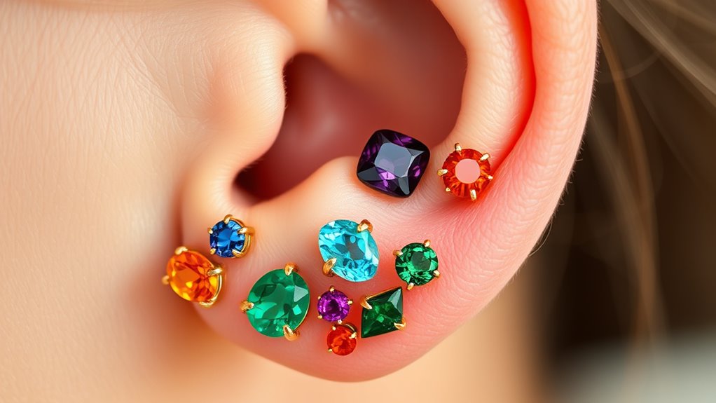 colorful gemstone earrings