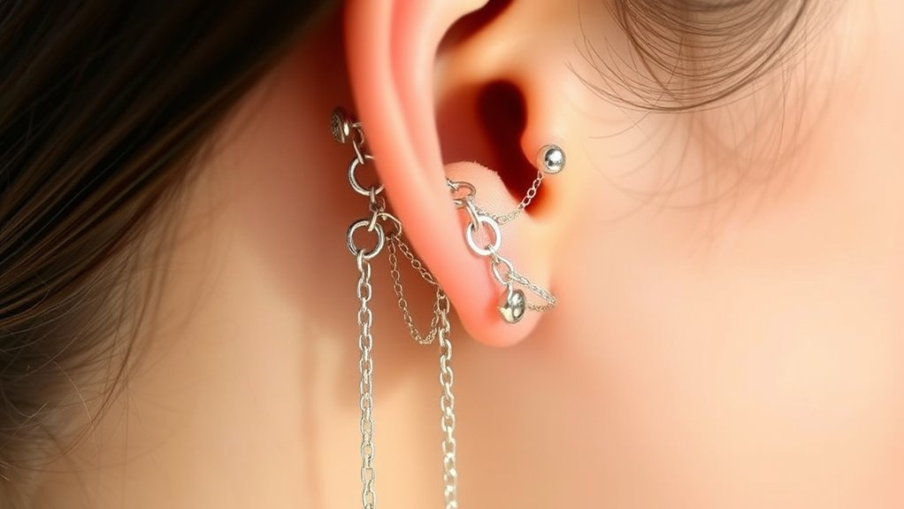 connecting multiple ear piercings