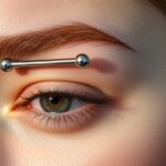 horizontal and center piercings