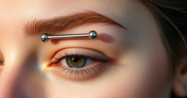 horizontal and center piercings