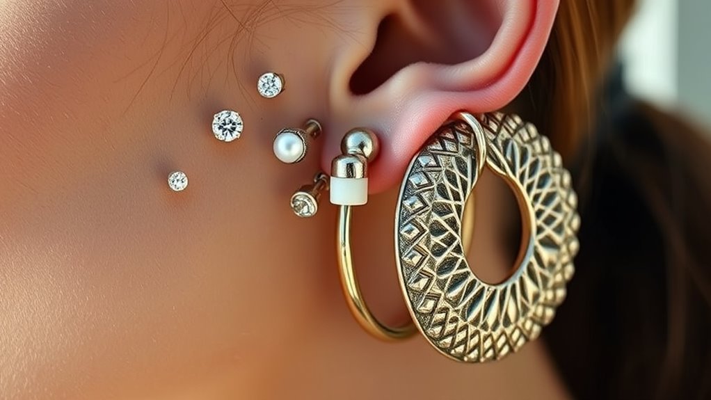 mixing studs and hoops