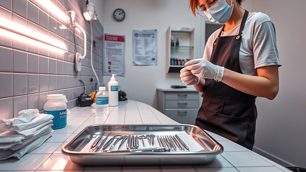 strict sterilization and training