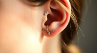 subtle trendy ear piercings