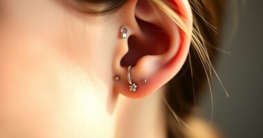 subtle trendy ear piercings