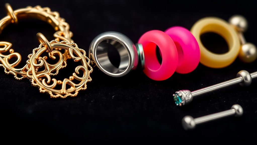 variety of piercing materials