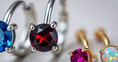 vibrant gemstone piercing jewelry