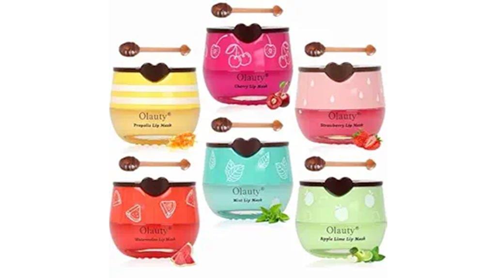 six piece honey lip mask