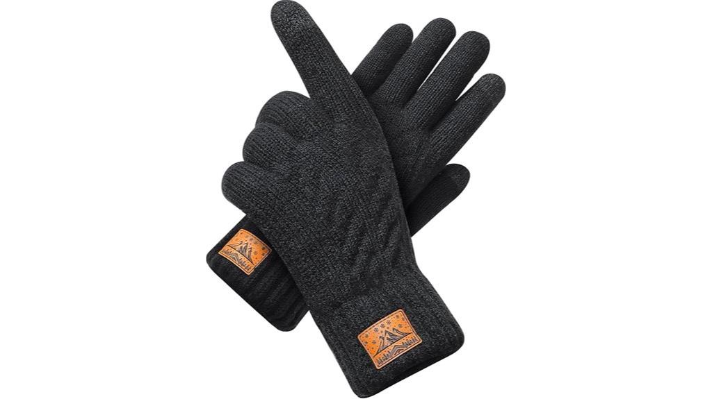 warm unisex touchscreen gloves