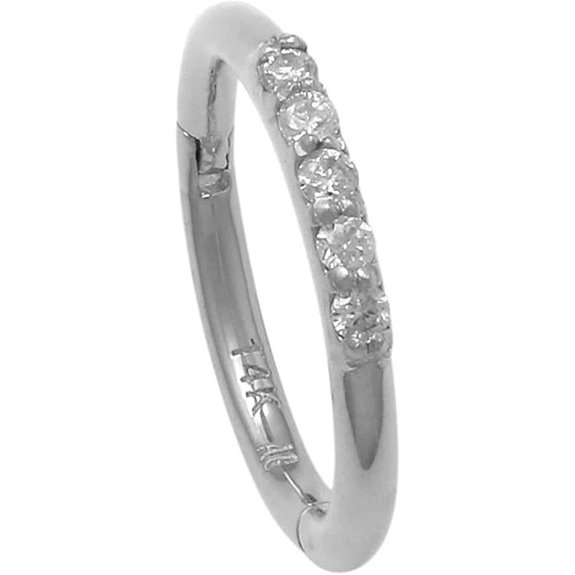 ANYGOLDS 14k Gold Diamond Hoop Earring