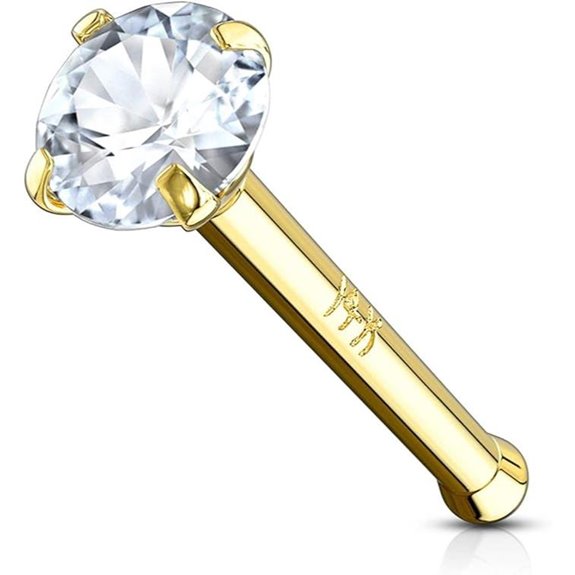 Forbidden Body Jewelry 14k Gold Nose Ring 6mm Stud