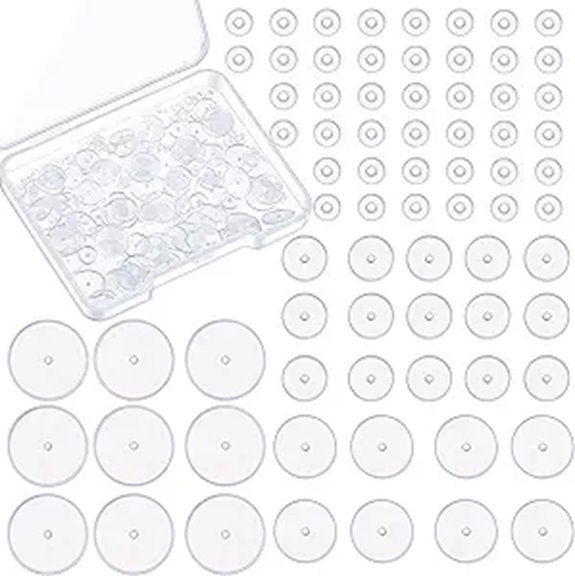 Hicarer 200 Pcs Clear Silicone Piercing Bump Discs