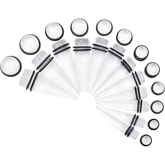 Crazypiercing Big Ear Gauges Kit (24 Pieces)