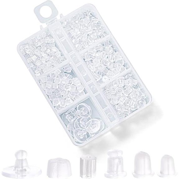 Silicone Earring Backs 600 Pcs Hypoallergenic Replacement