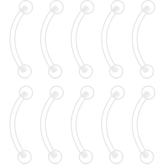 Ruifan Bioflex Acrylic Tongue Barbell Snake Eyes Piercing