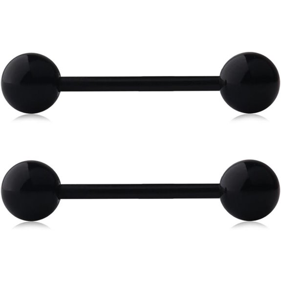 Ruifan Acrylic Nipple Tongue Barbell Piercing Jewelry