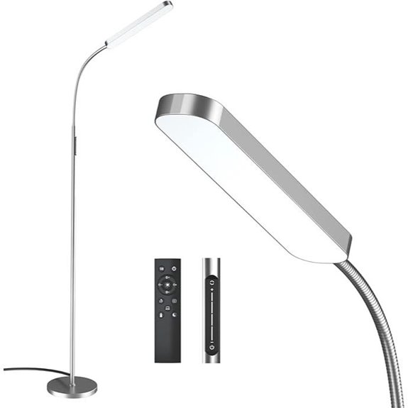 Bright LED Floor Lamp with Dimmable Color Control