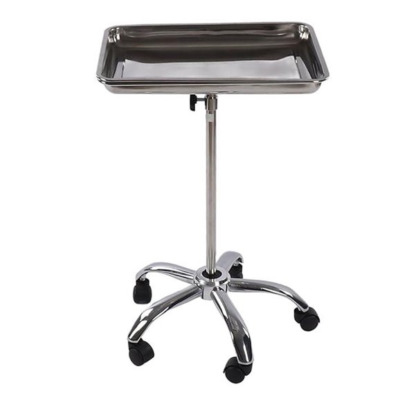 Adjustable Stainless Steel Salon Rolling Tray